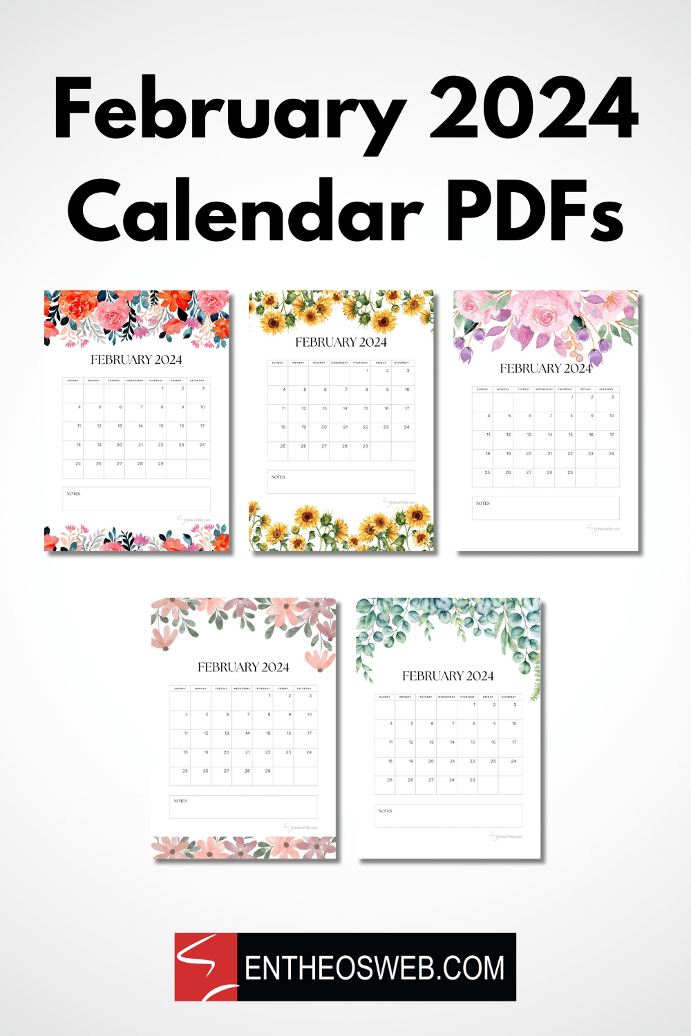 February 2024 Calendar PDF Printables EntheosWeb