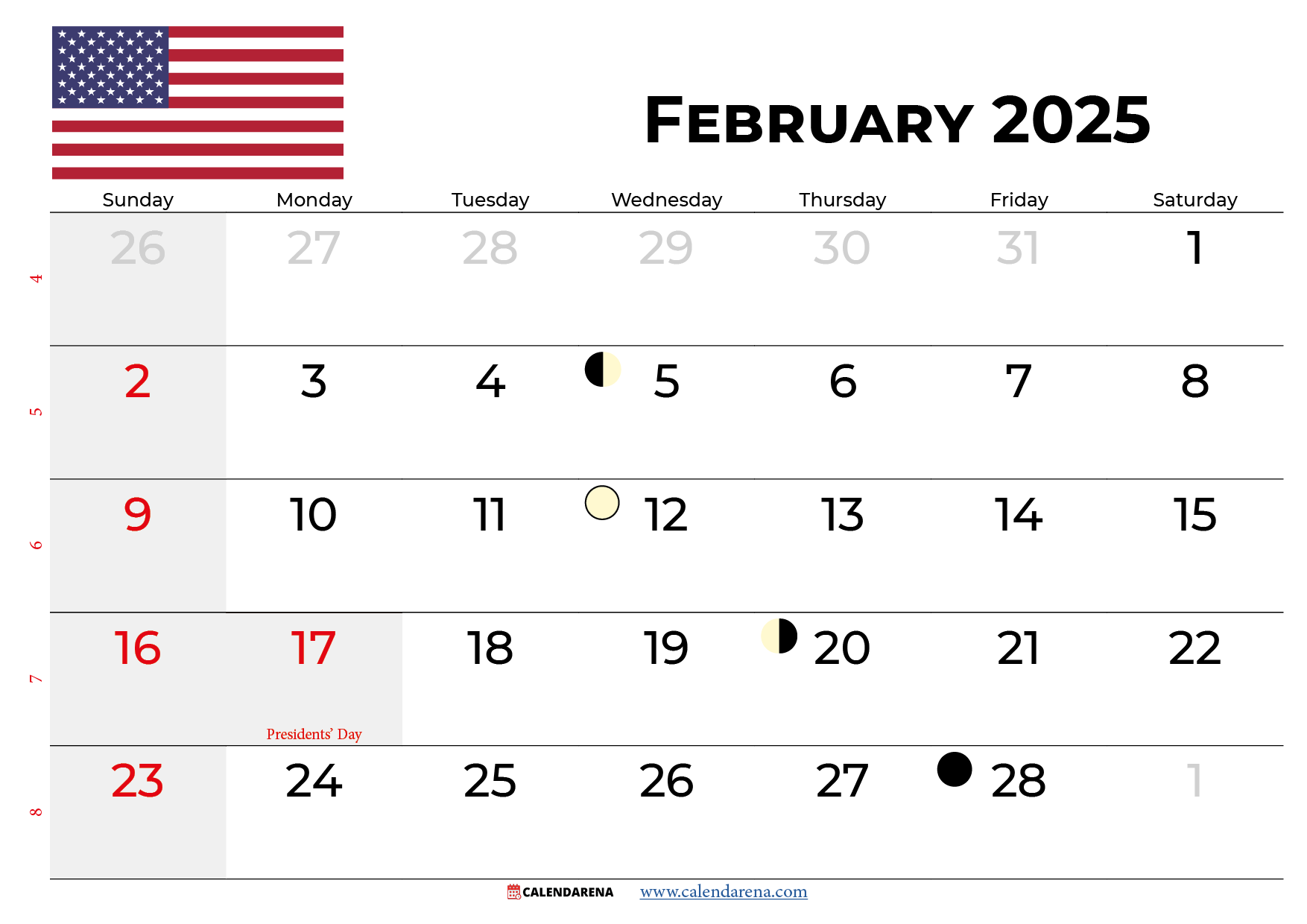 Printable Calendar 2025 With Us Holidays