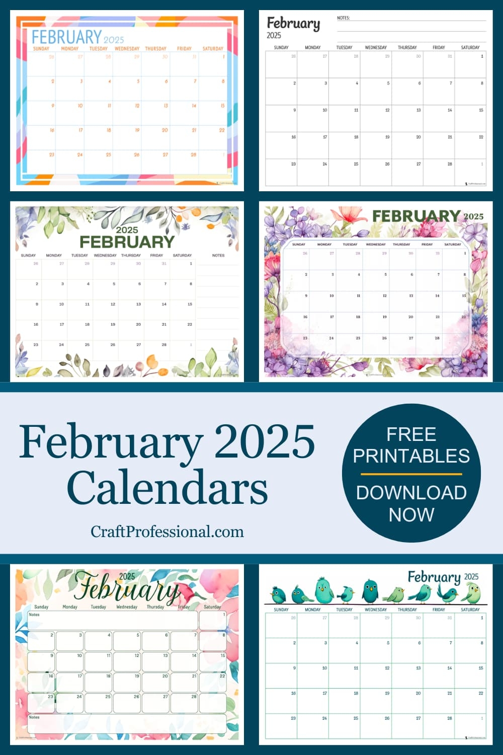 February Calendars For 2025 Download Your Free Printable Calendar Now