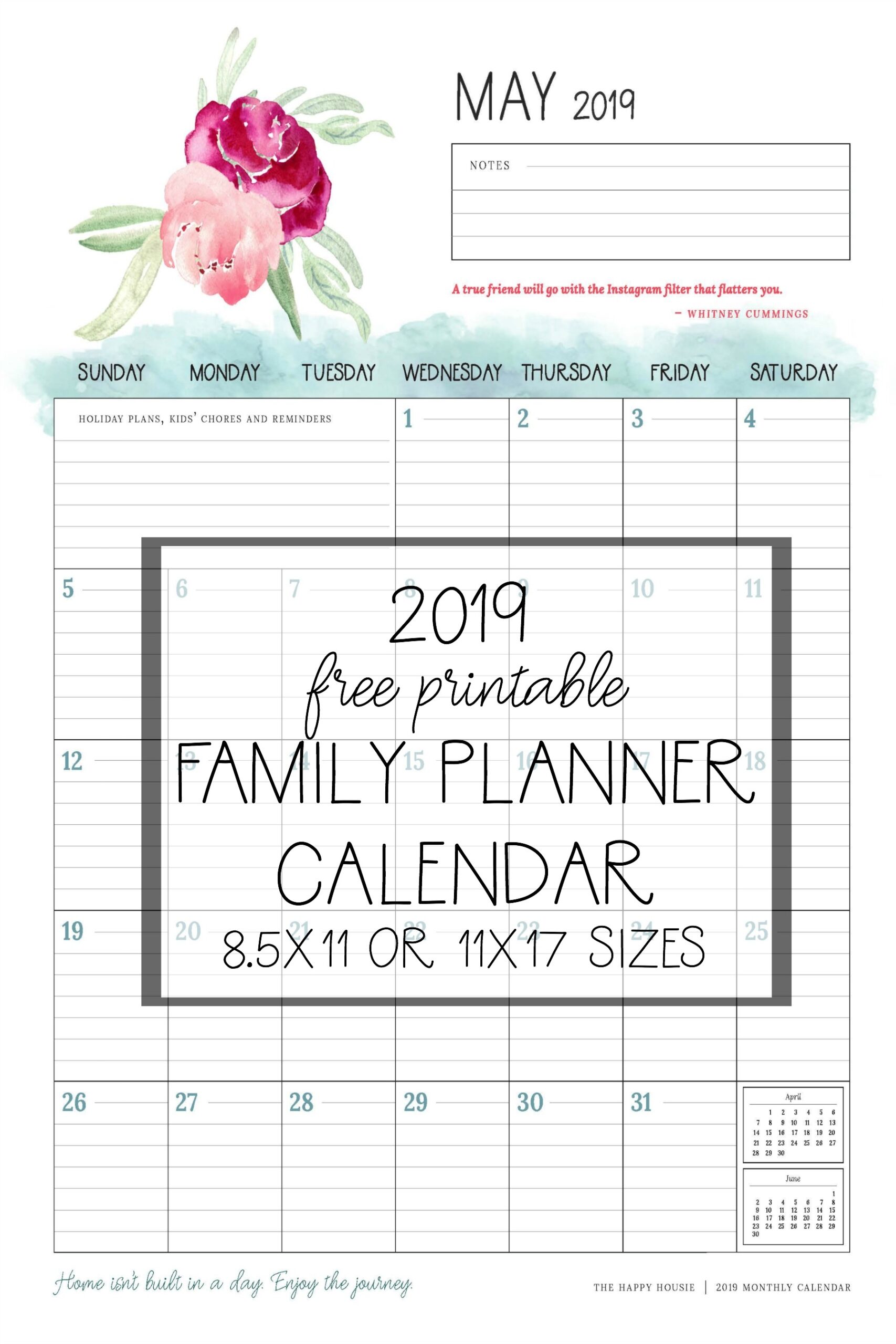 Free Printable Calendar Organizer