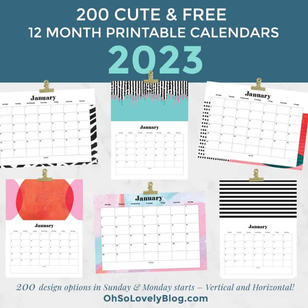 FREE 2023 Calendars 200 Beautiful Designs To Choose From FREE 2023 Calendars 200 Beautiful Designs To Choose From