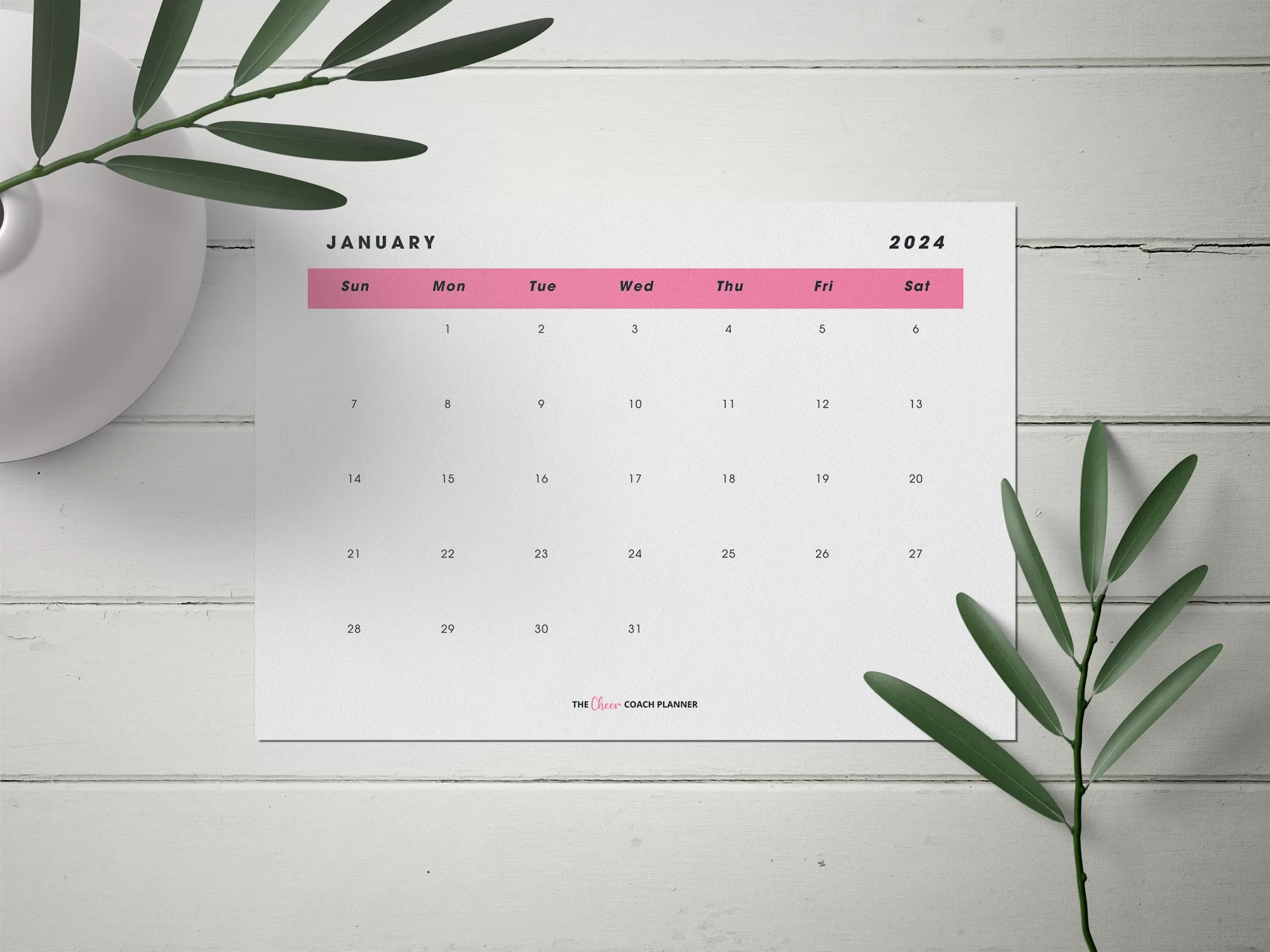 FREE 2024 Monthly Calendars The Cheer Coach Planner