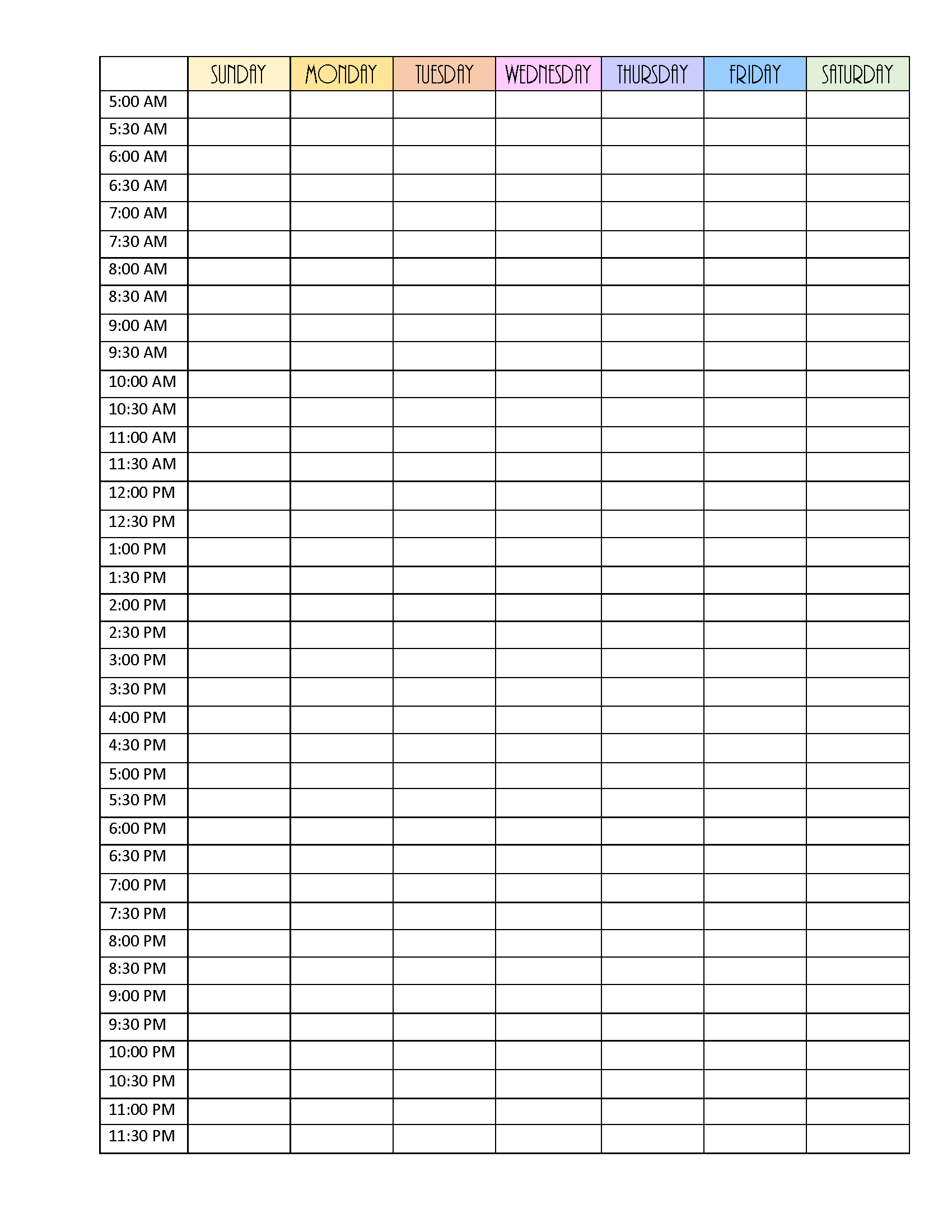 FREE 2024 Weekly Planner PDF Printable Instant Download