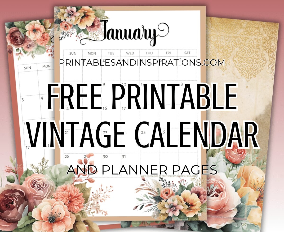 Blank Printable Cute Calendar 2026