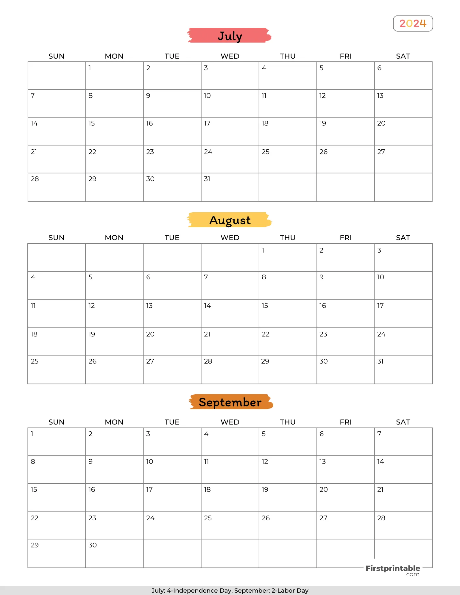 FREE 3 Month Calendars 2024 FREE 3 Month Calendars 2024