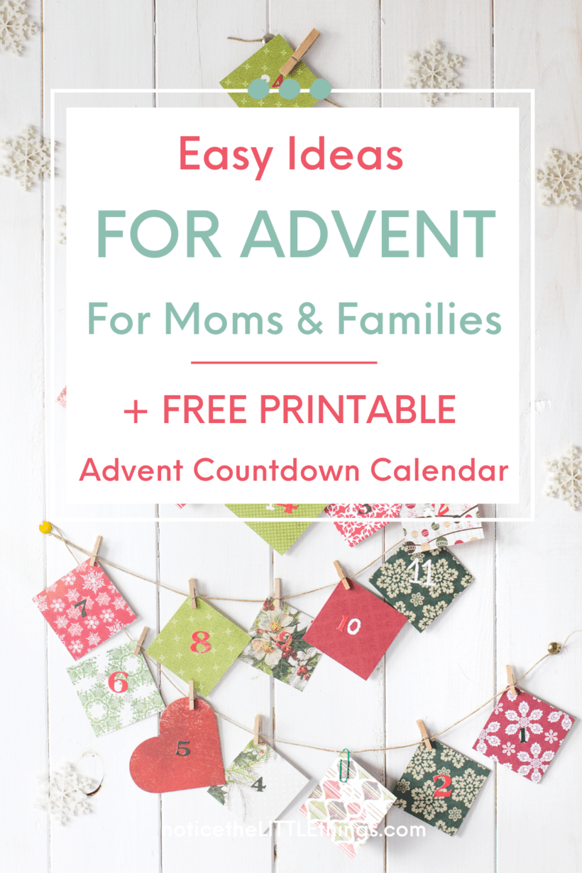 Printable Advent Calendar For Kids
