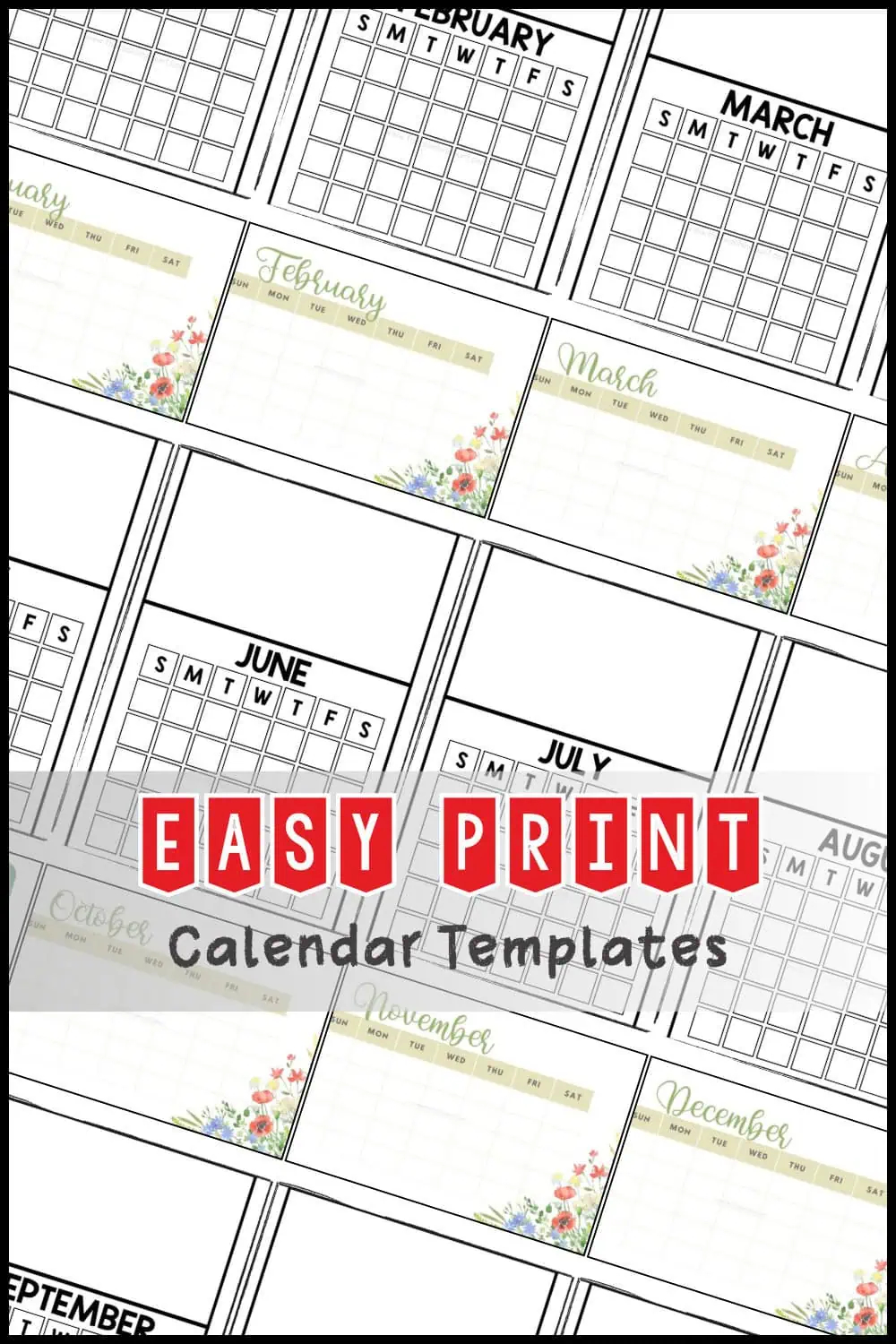 Free Blank Calendar Template The Teaching Aunt