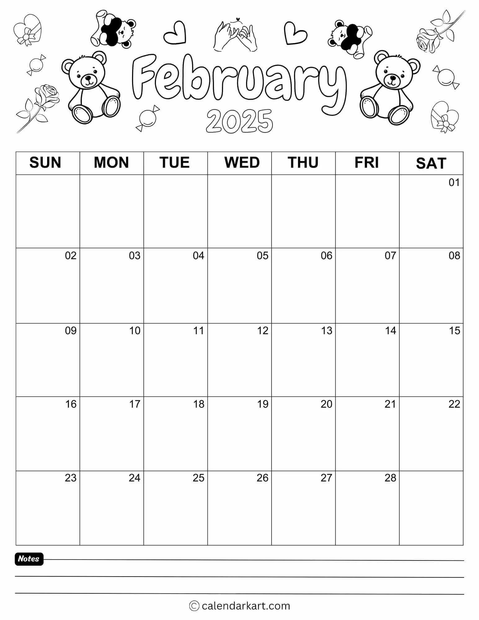 Printable Feb Calendar