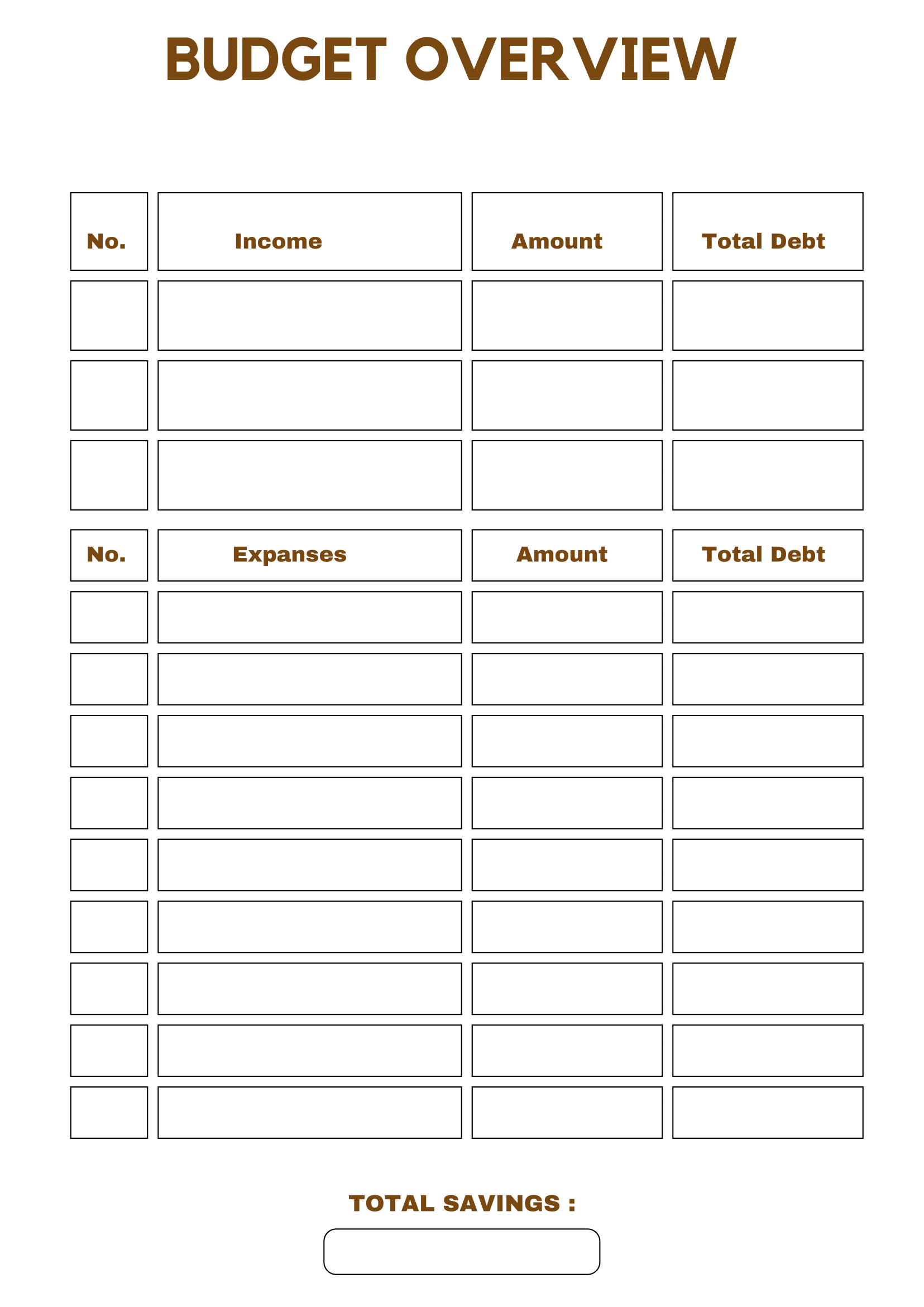 Free Printable Budget Calendar 2025
