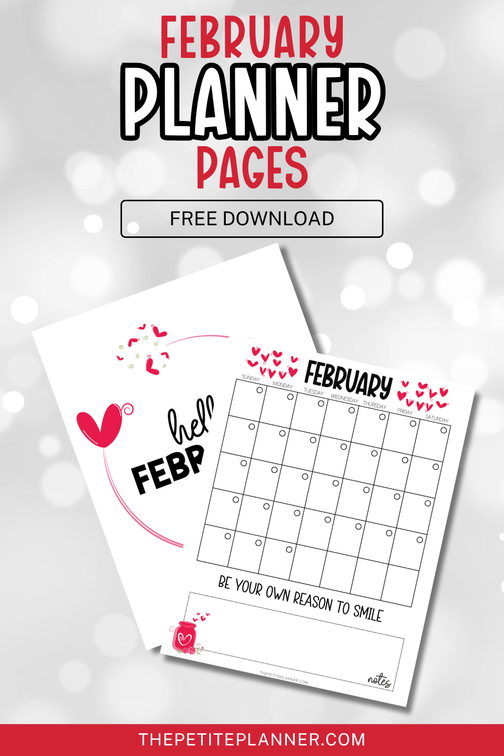 Feb Calendar Printable