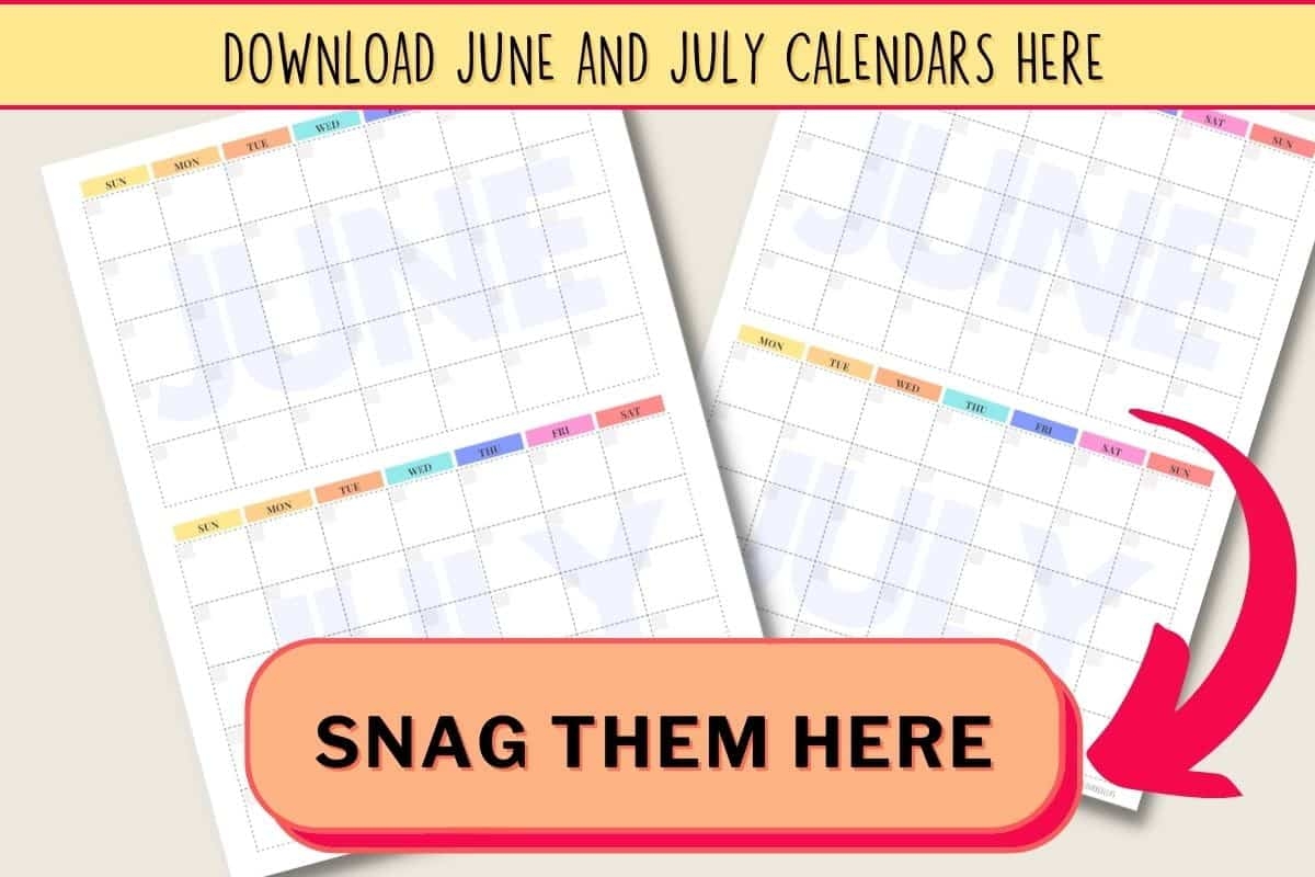 Free June And July Printable Calendar Blank Templates Love Our Real Life Free June And July Printable Calendar Blank Templates Love Our Real Life