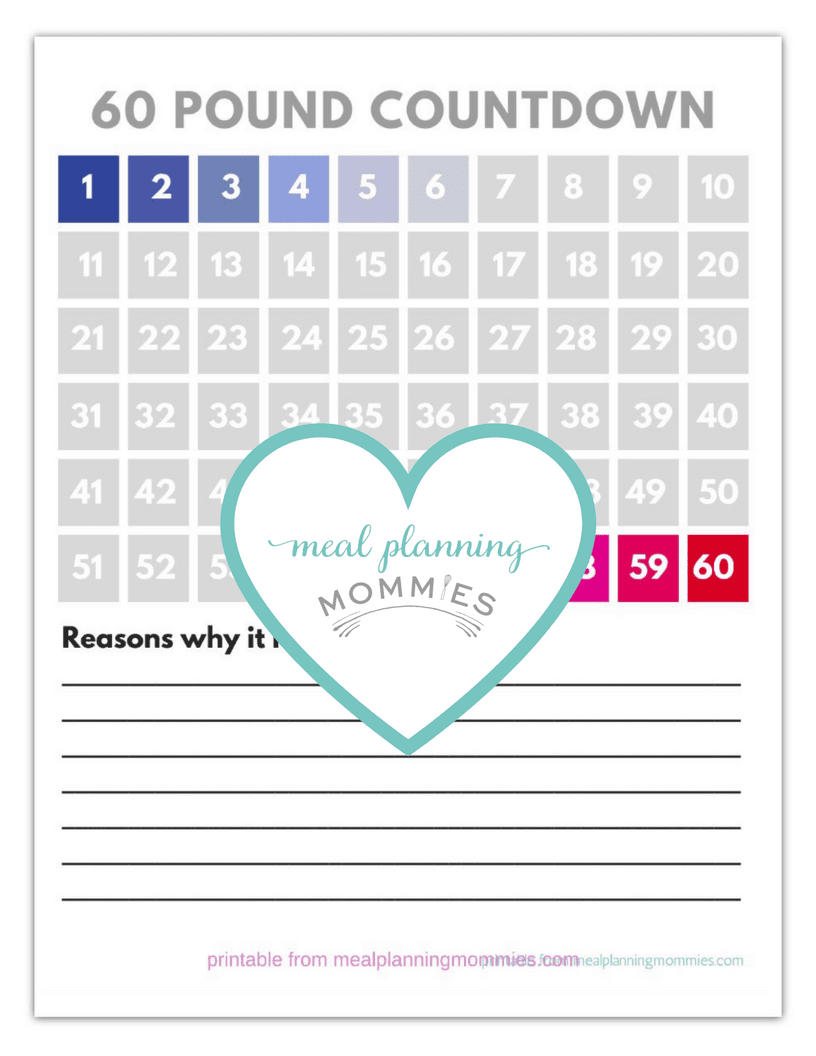 Free Printable 20 100 Pound Weight Loss Trackers