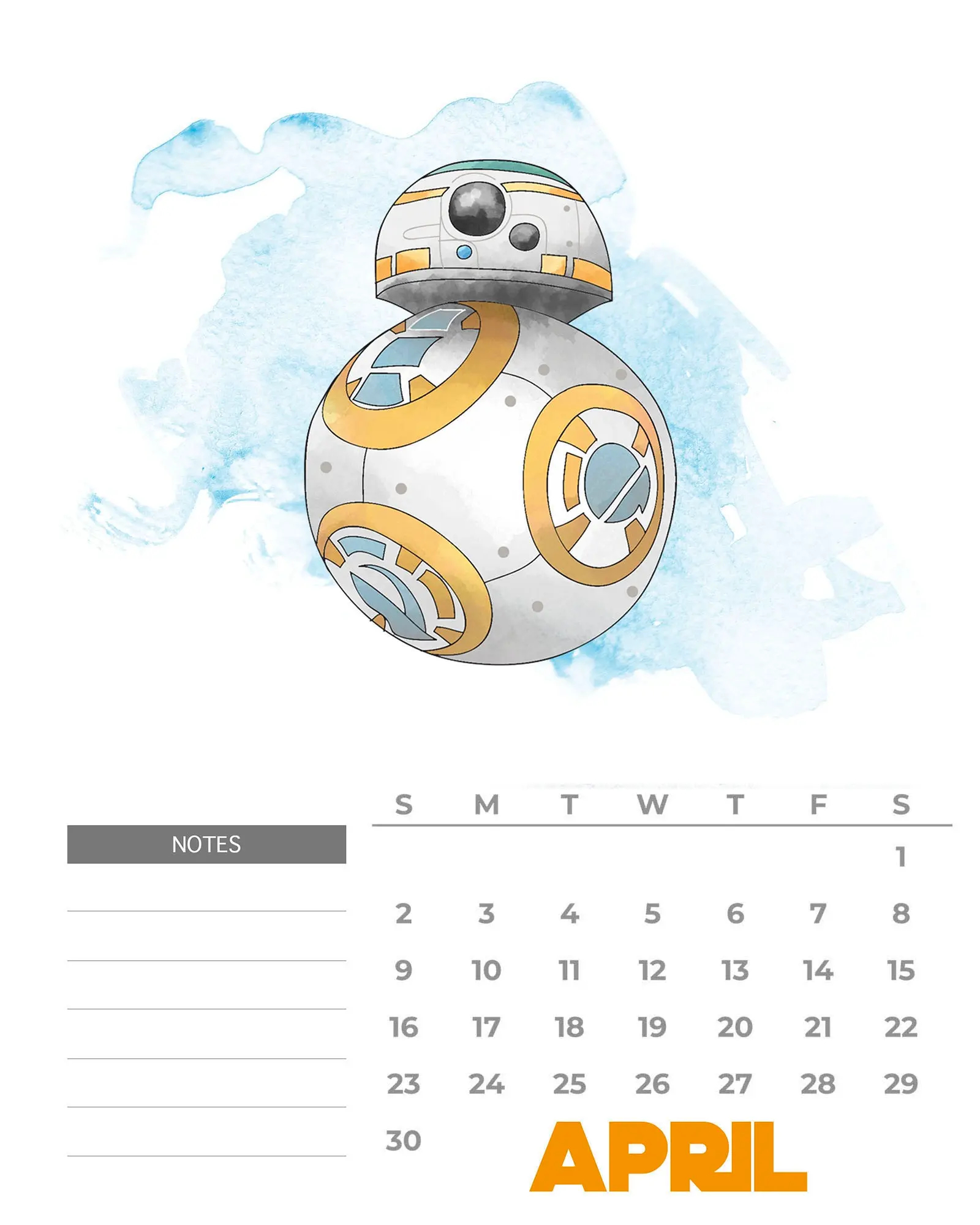Free Printable 2023 Star Wars Calendar The Cottage Market Free Printable 2023 Star Wars Calendar The Cottage Market