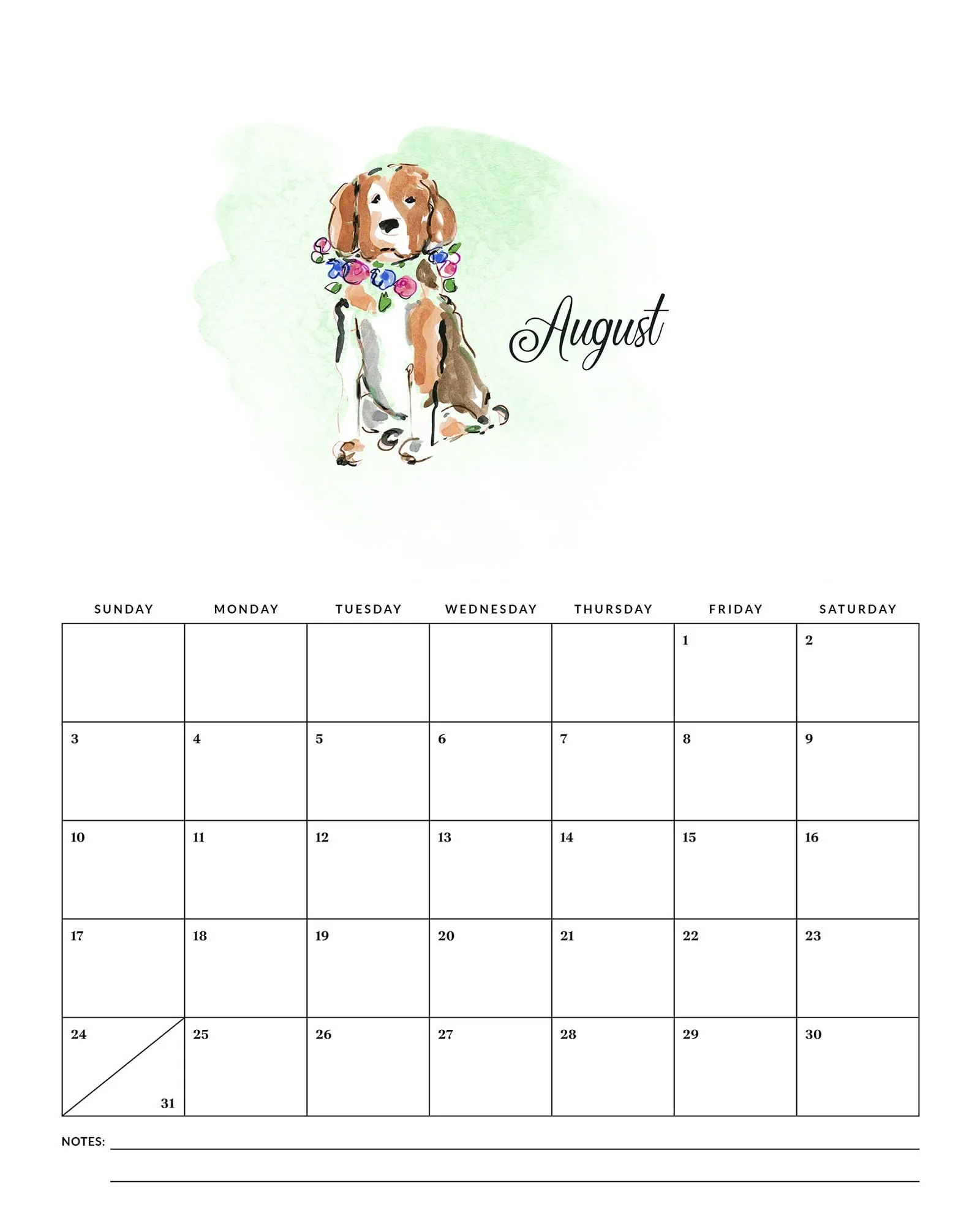 Free Printable 2025 Watercolor Dog Calendar The Cottage Market Free Printable 2025 Watercolor Dog Calendar The Cottage Market