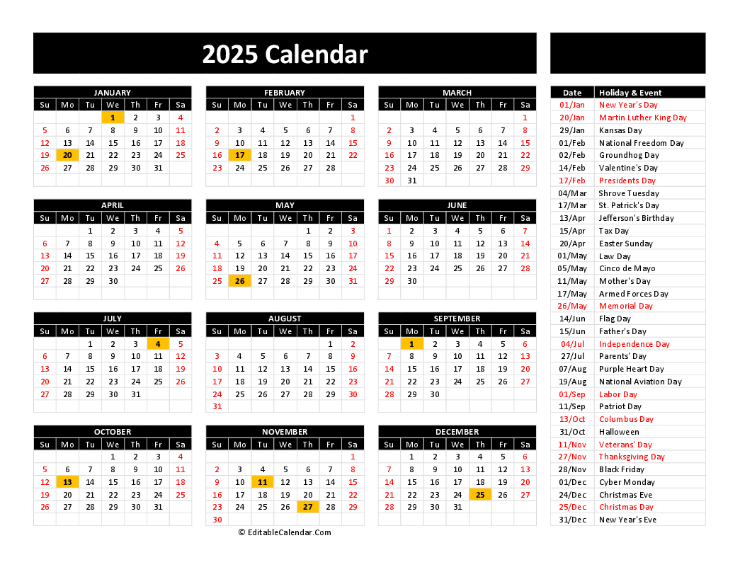 2025 Free Printable Portrait Monthly Calendar With Holidays 2025 Free Printable Portrait Monthly Calendar With Holidays