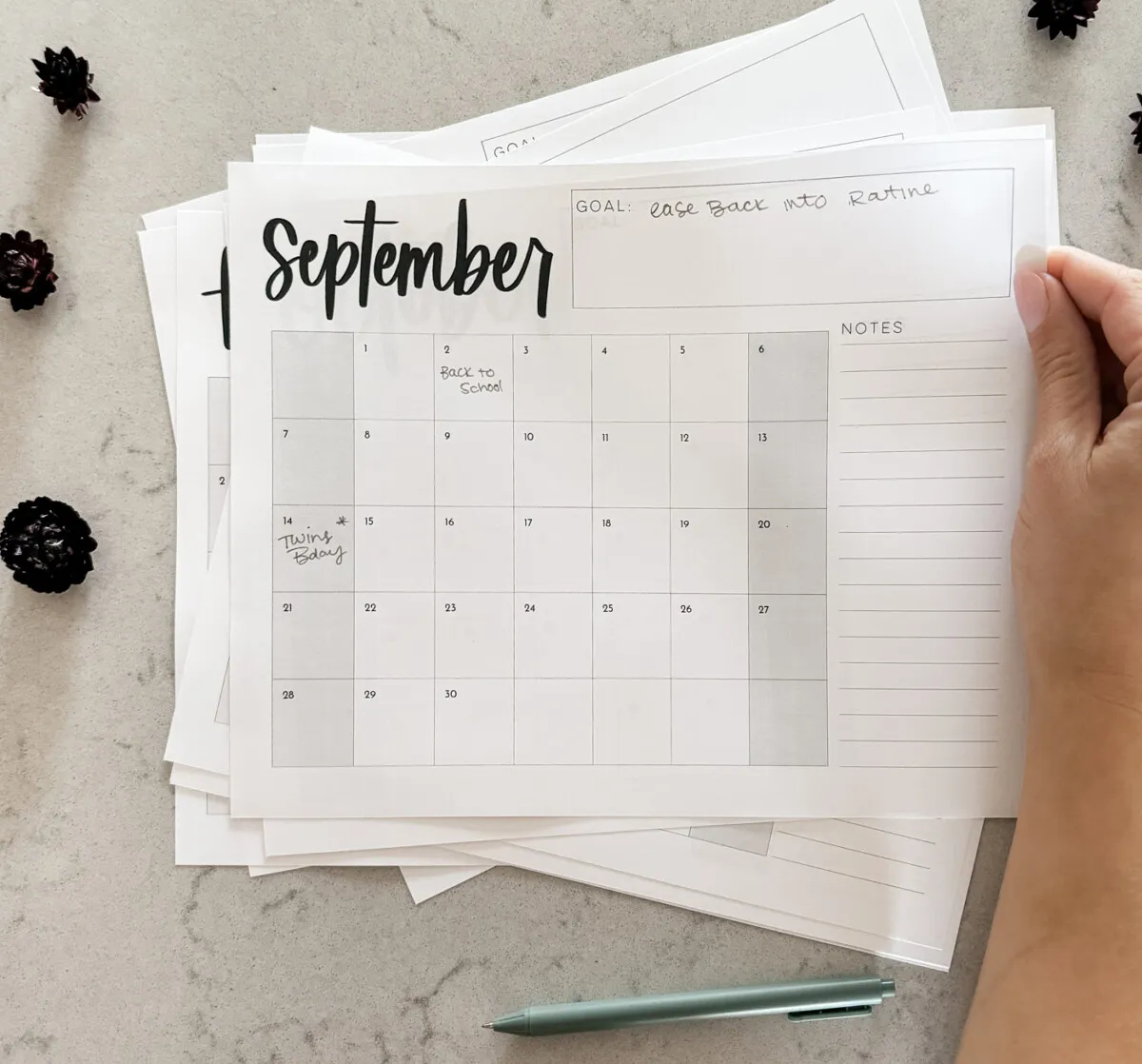 free printable calendars 2025 lemon thistle
