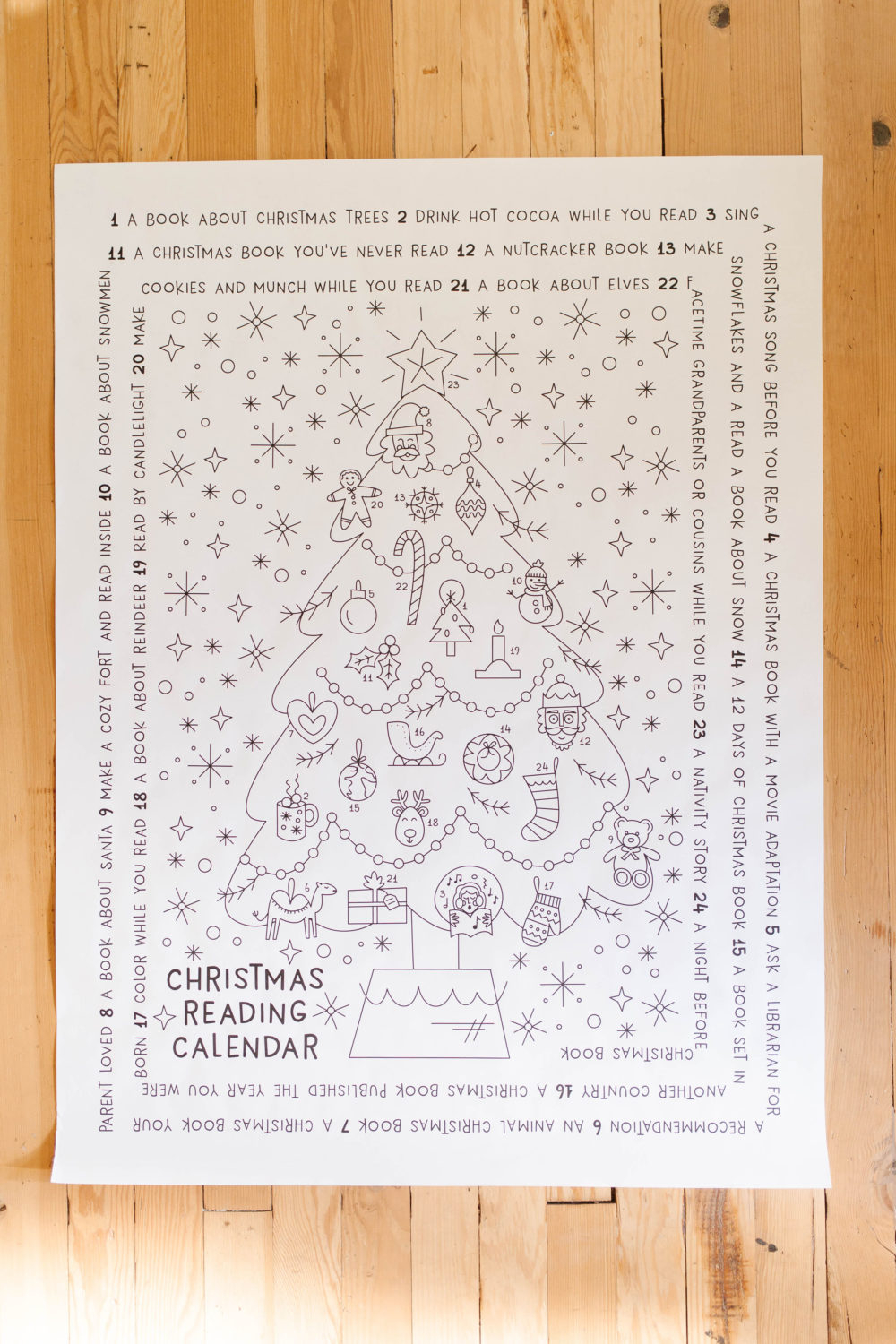 Free Printable Christmas Advent Calendar Everyday Reading