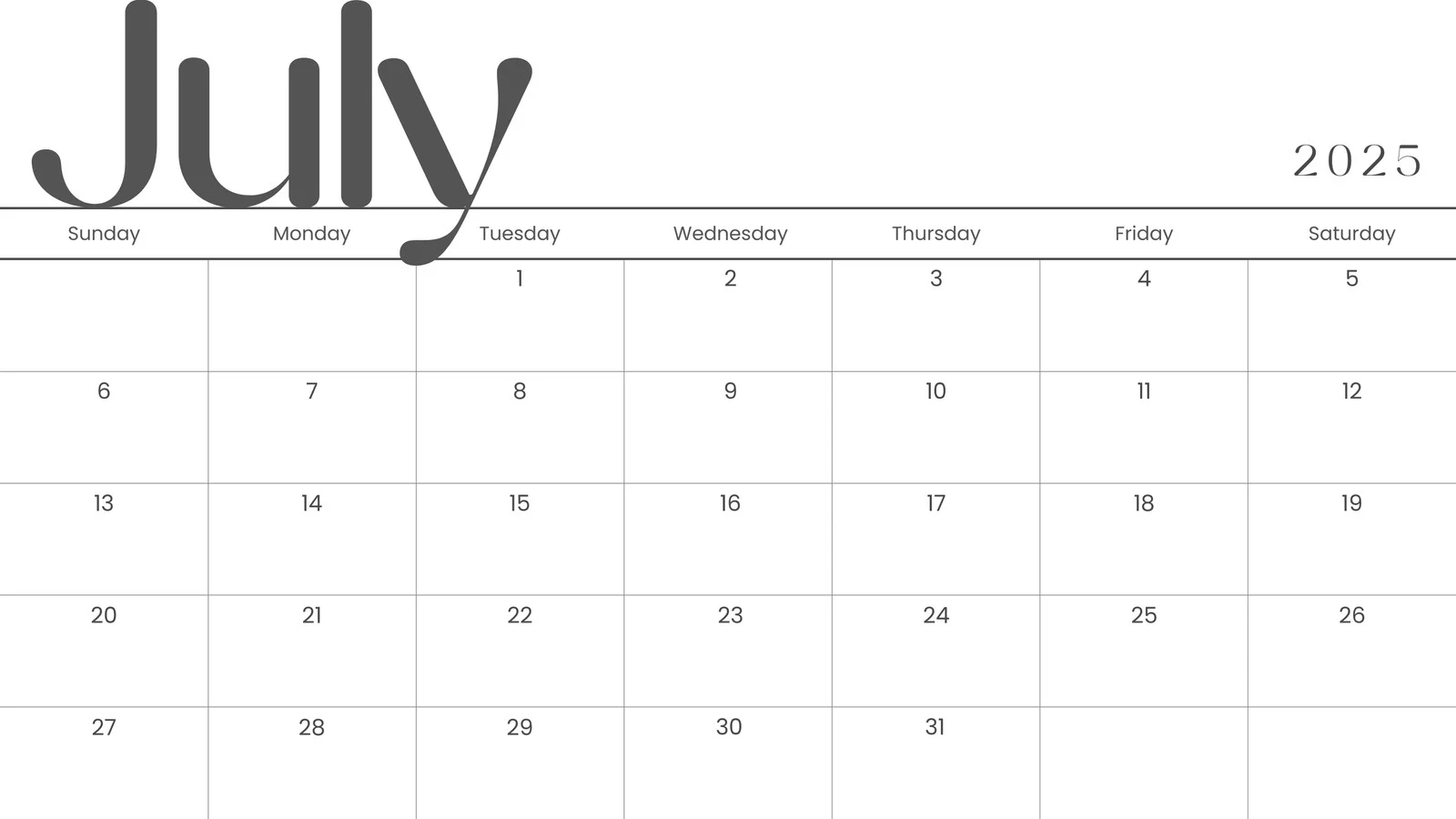 2025 Printable Calendar Openoffice
