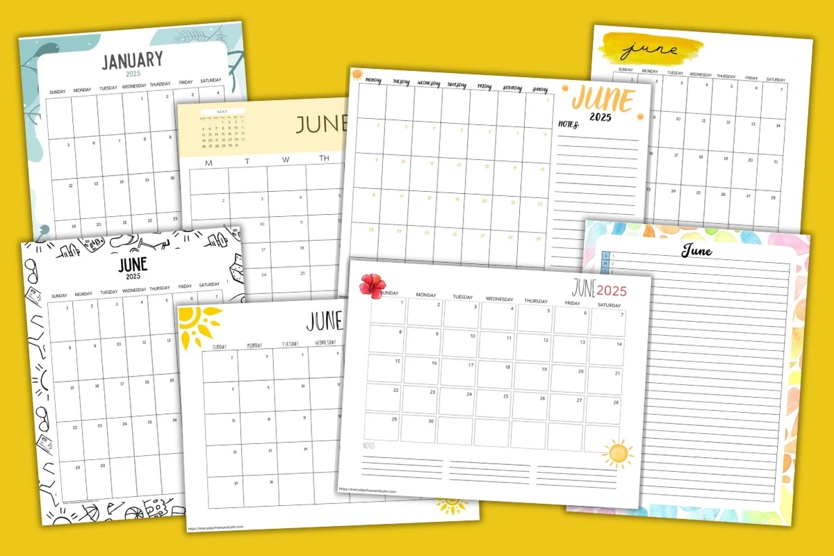 Free Printable 55 X 85 Calendars