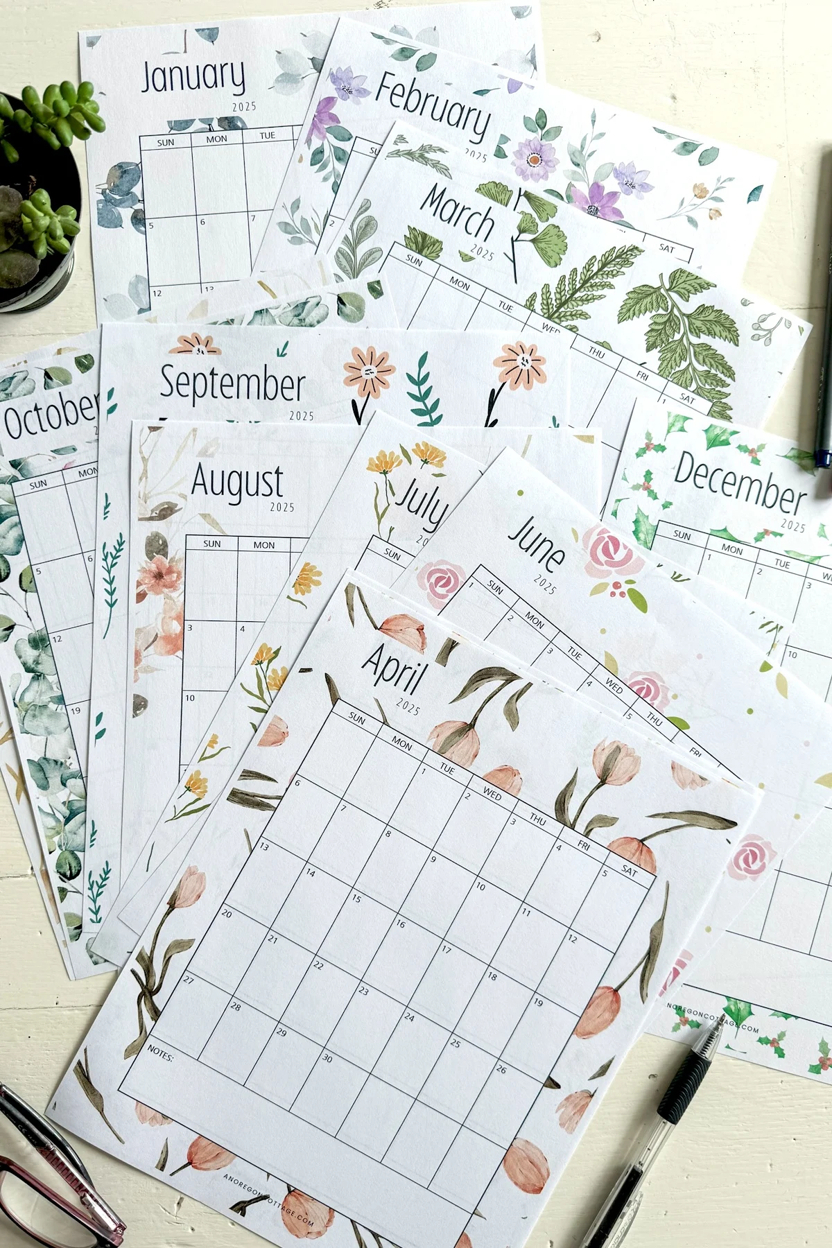 Calendar Pages 2025 Printable Free