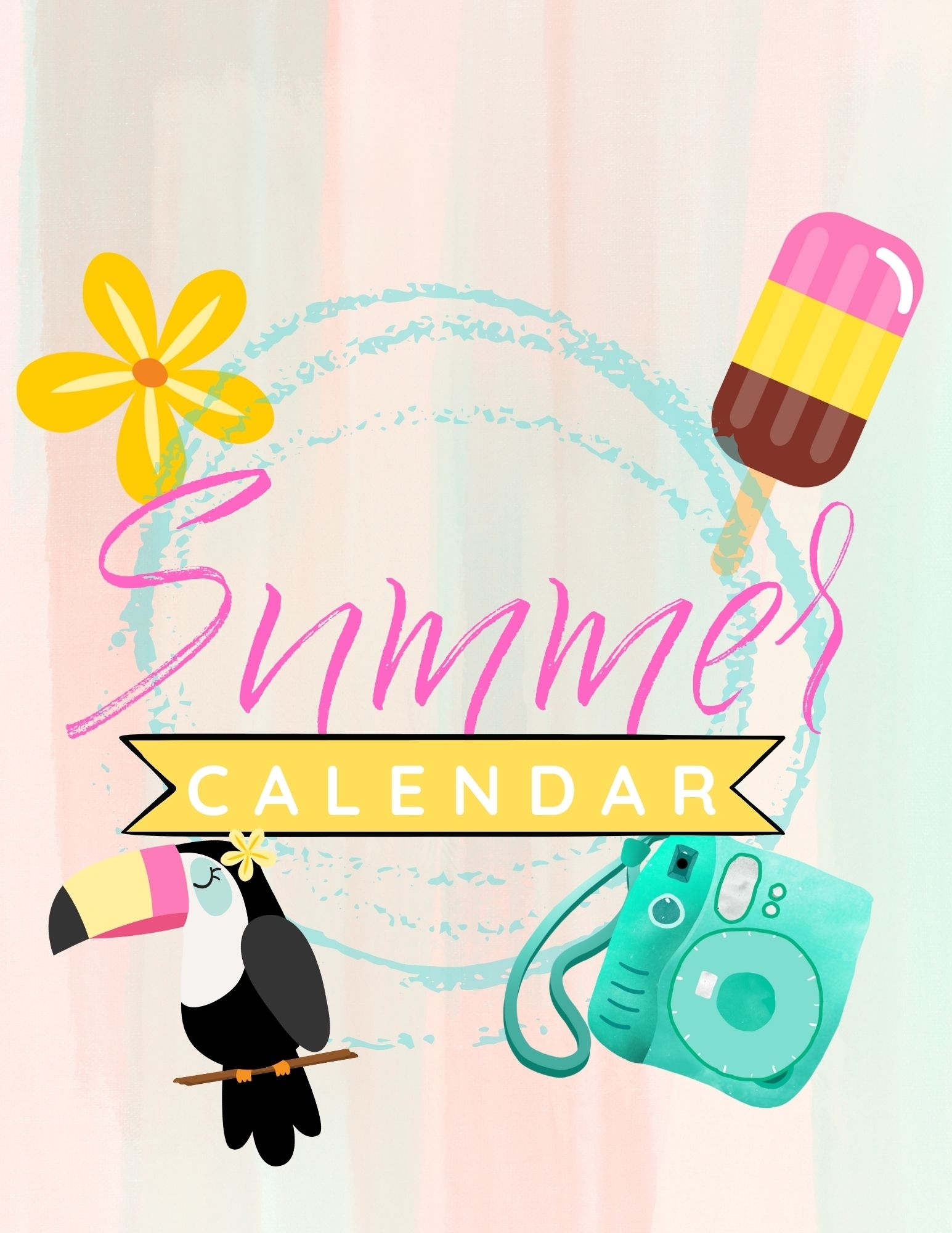 Calendar Months Printable Summer