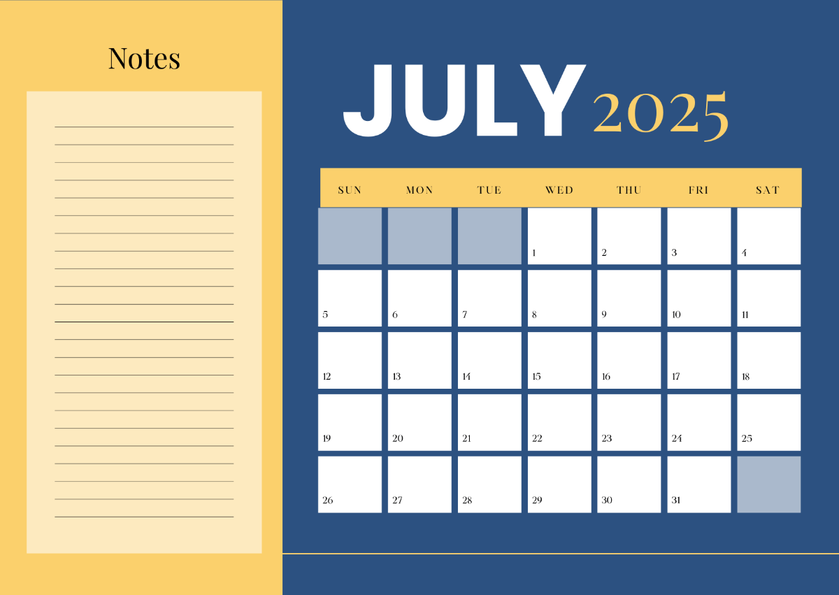 Printable Calendar For July 2026 With Holidays