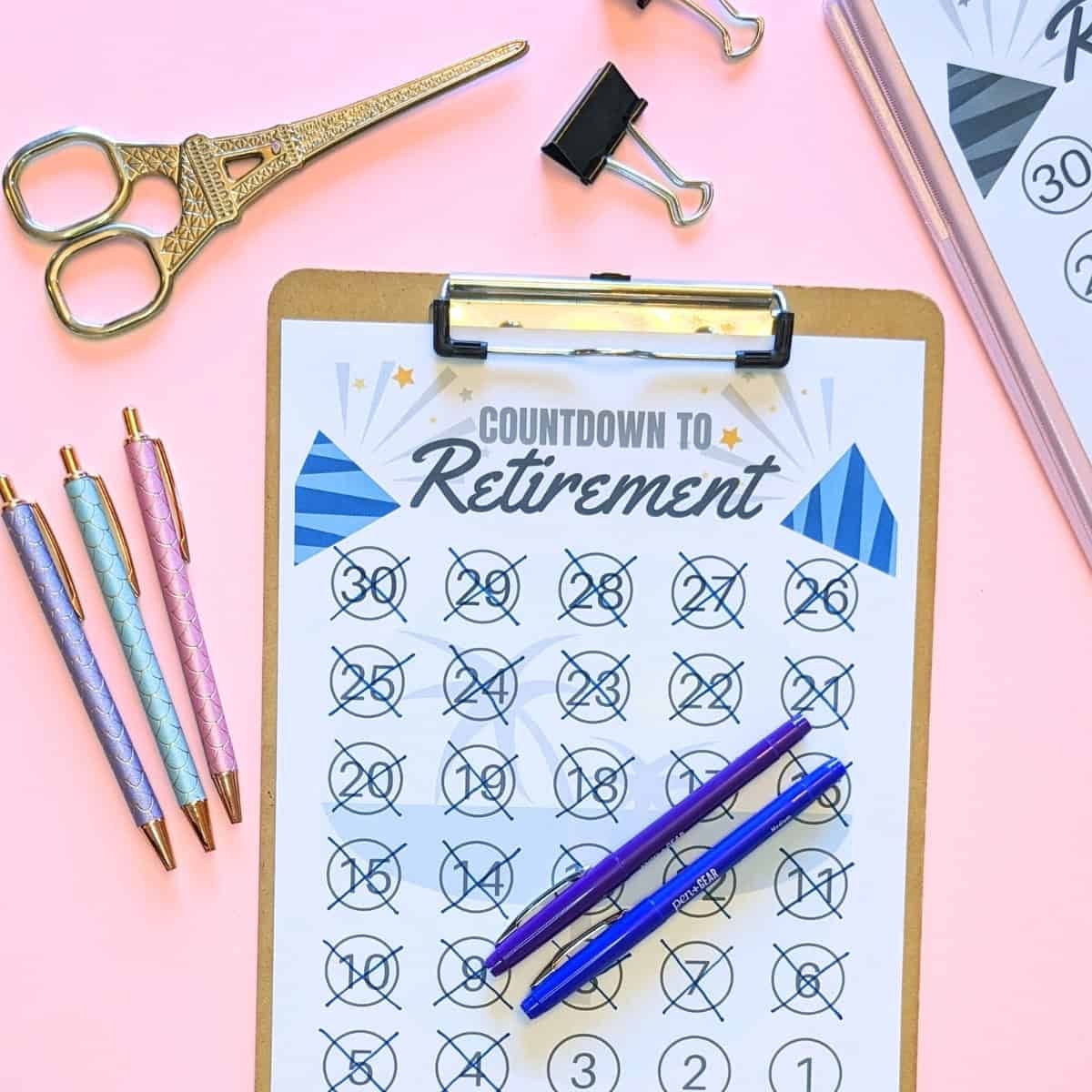 Printable Retirement Countdown Calendar