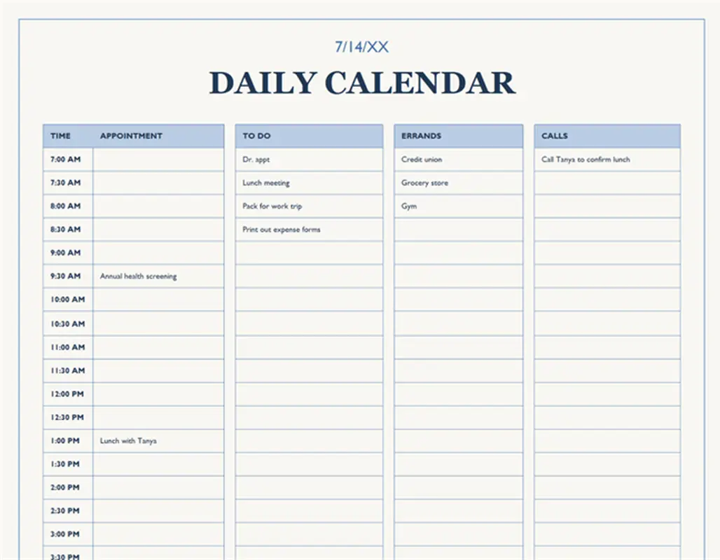 Free Schedule Templates Microsoft Create