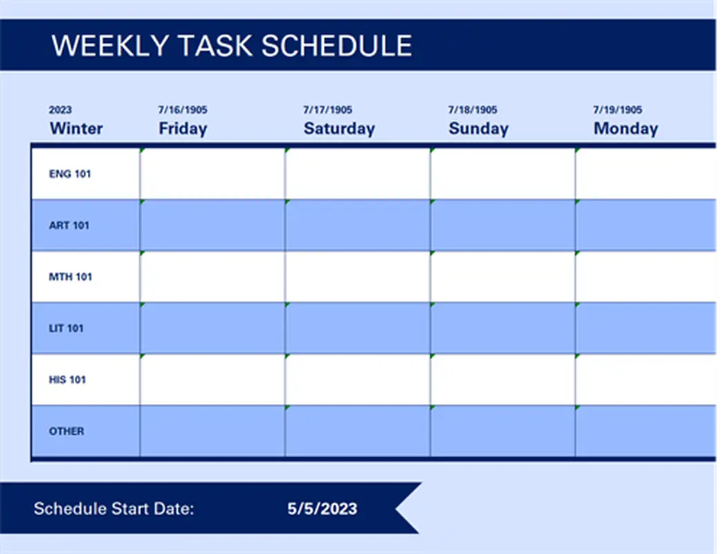 Free Schedule Templates Microsoft Create