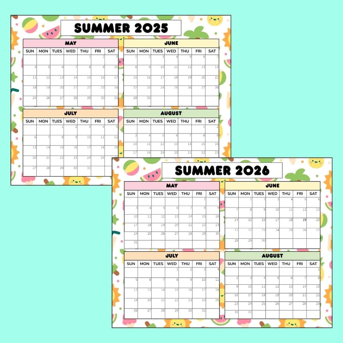 Calendar 2025 To 2026 Printable