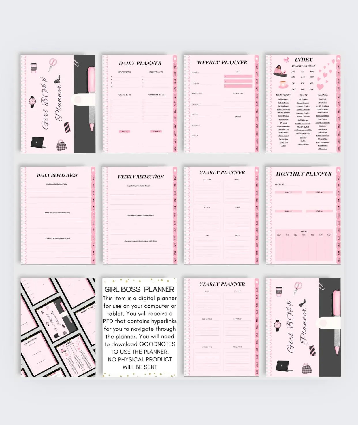 Girl Boss Calendar Printable