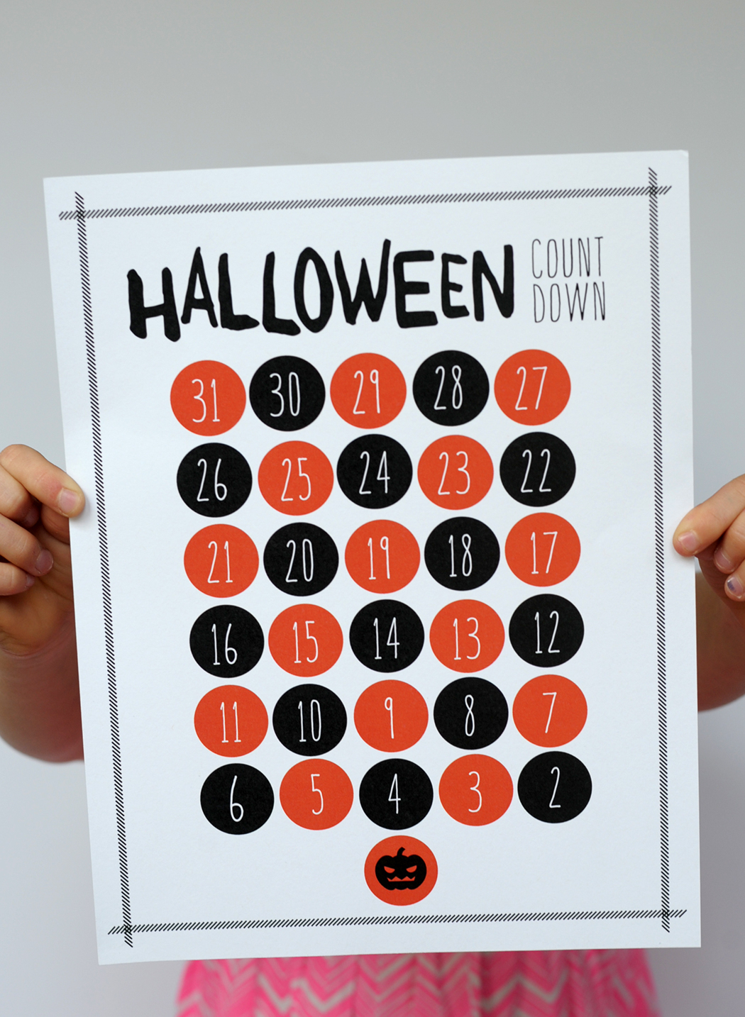 Printable Count Down Calendar