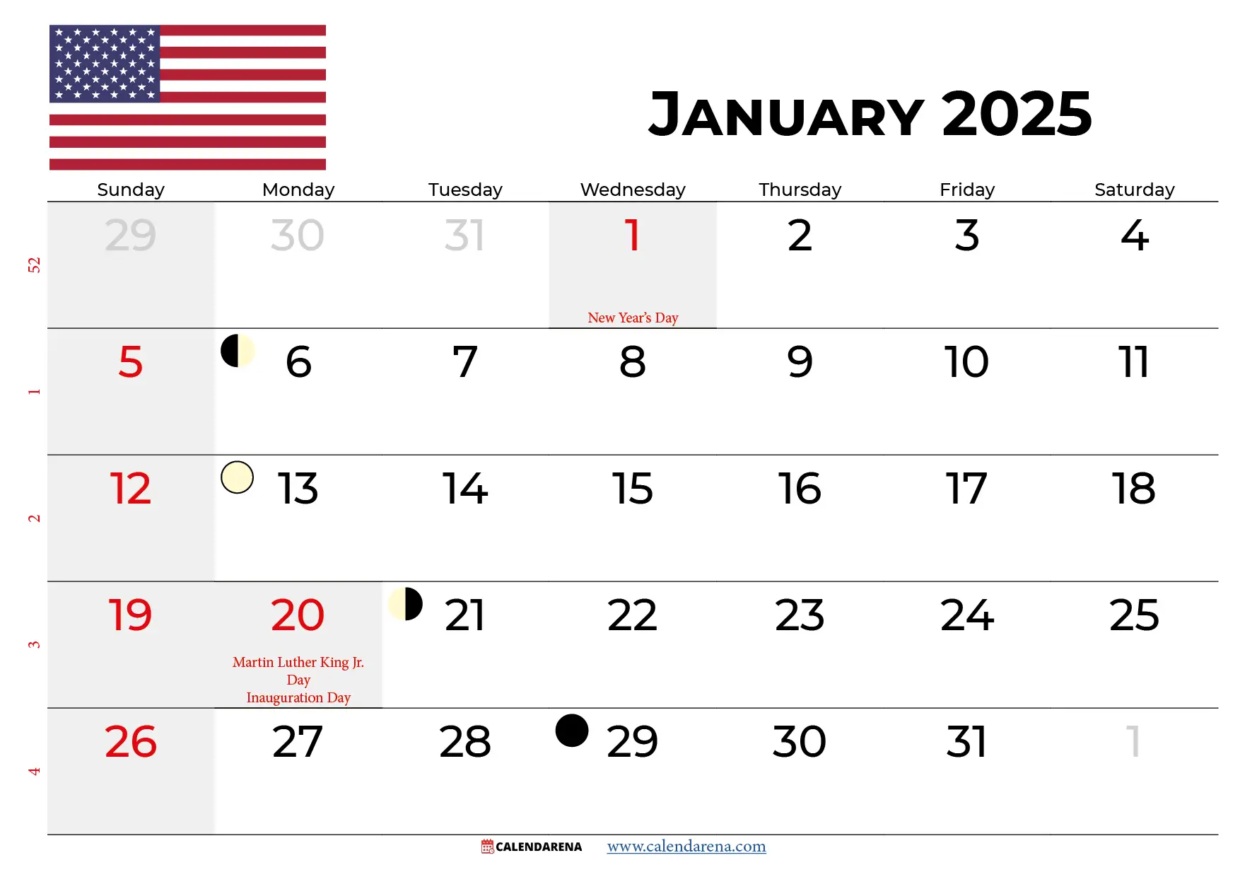 2025 Printable Calendar With Holidays Printable Free