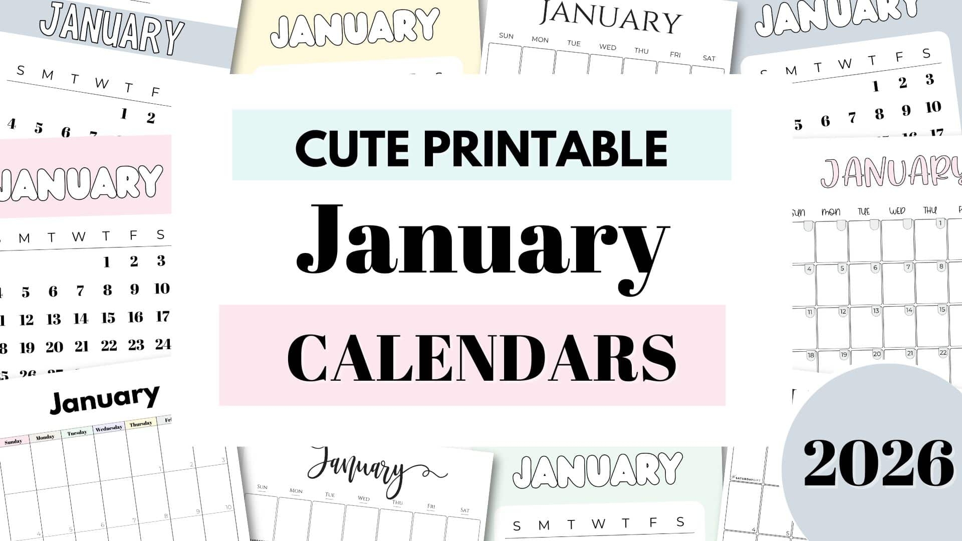 Jan 2026 Calendar With Holidays Printable