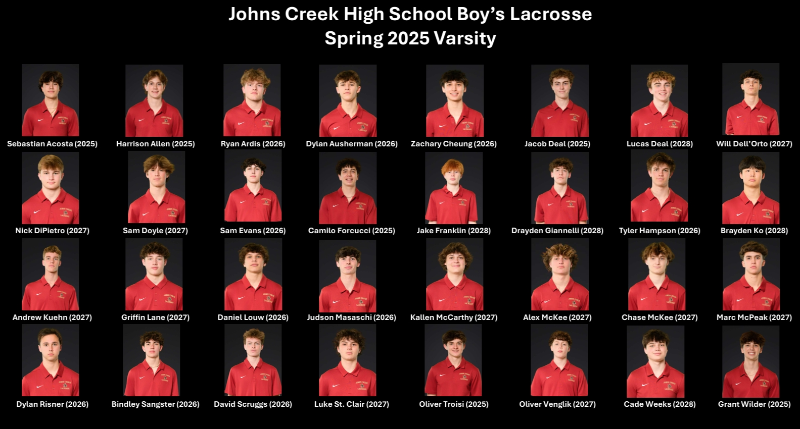 Johns Creek Boys Varsity Lacrosse Team Home Johns Creek Gladiators Sports