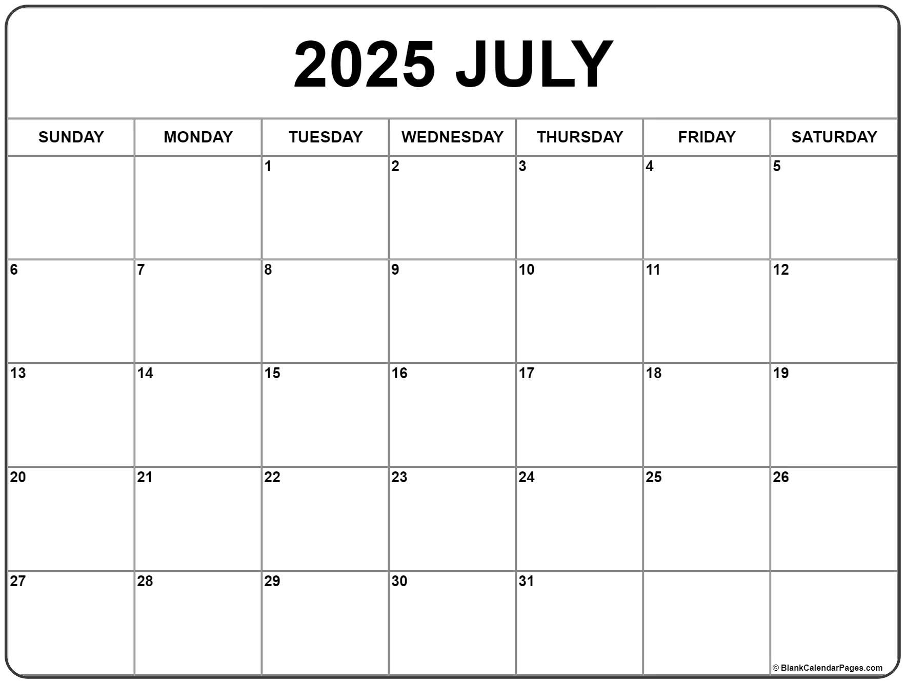 July Calendar 2025 Printable August Calendar 2026 Printable