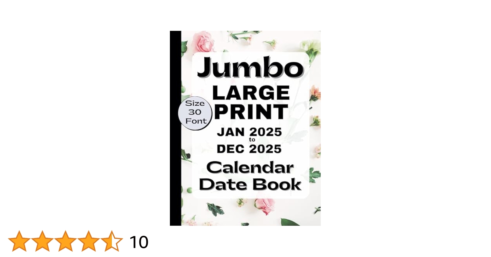Jumbo Large Print Jan 2025 Dec 2025 Calendar Date Book Size 30 Font Simple Appointment Book For Visually Impaired Low Vision Seniors AMD Macular Degeneration Print Co Jumbo Amazon Books