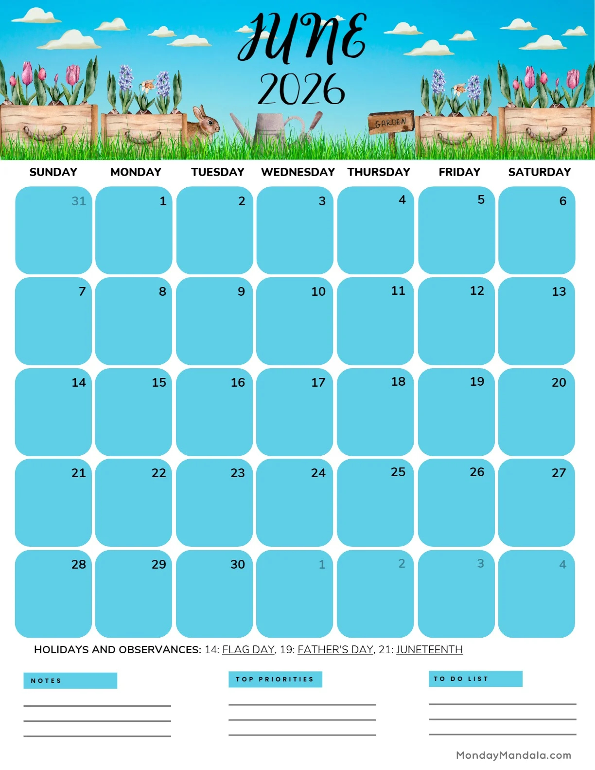 June 2026 Calendars 52 Free PDF Printables 