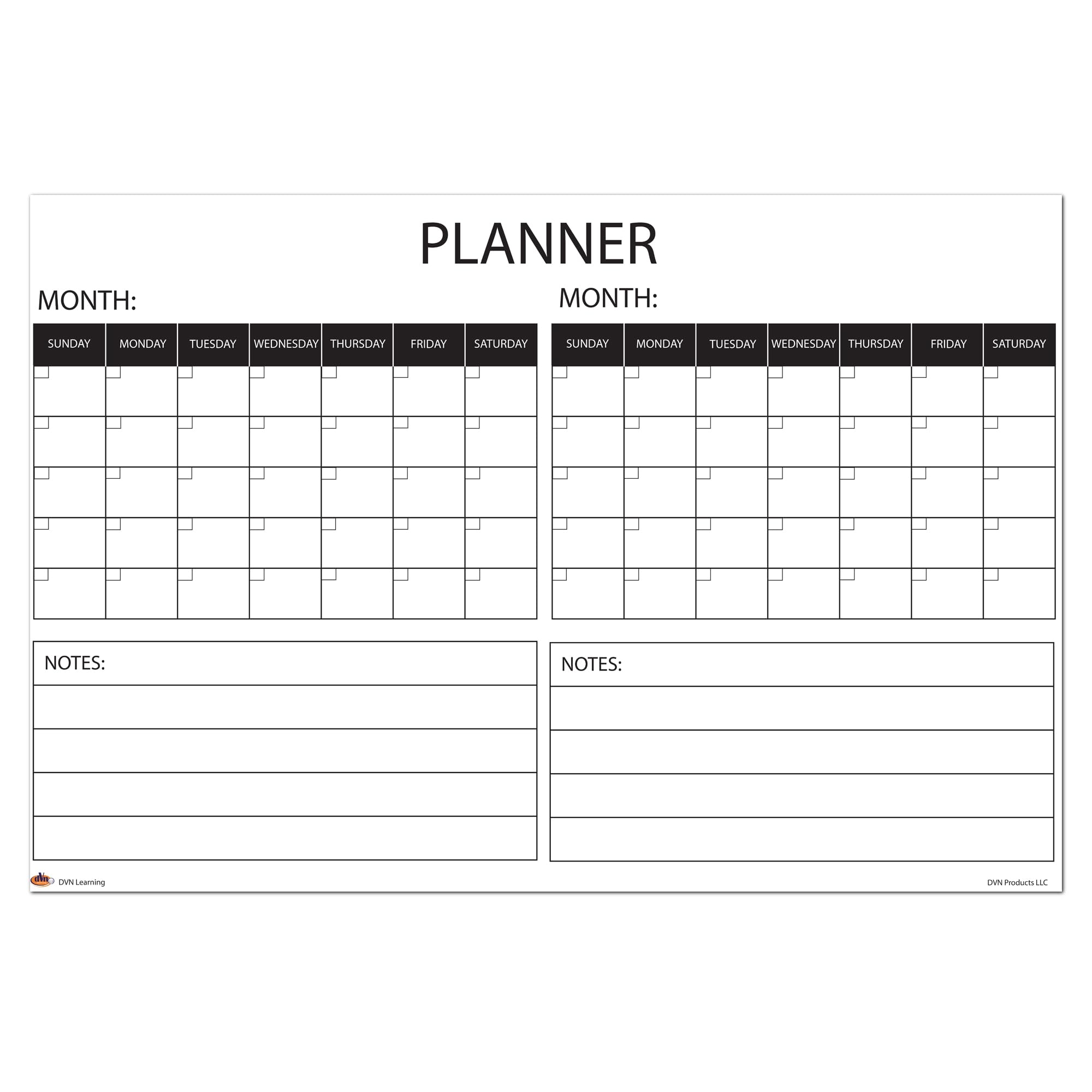 Large Dry Erase Calendar For Wall 2 Month Yearly Wall Planner Erasable Reusable Laminated Calendar Size 36 X 24 Amazon in Office Products