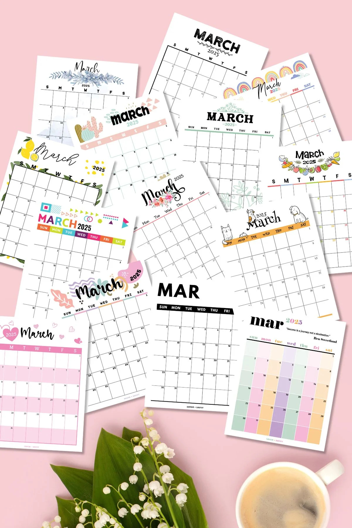 March 2025 Calendar Templates 14 Free Printables Savor Savvy March 2025 Calendar Templates 14 Free Printables Savor Savvy