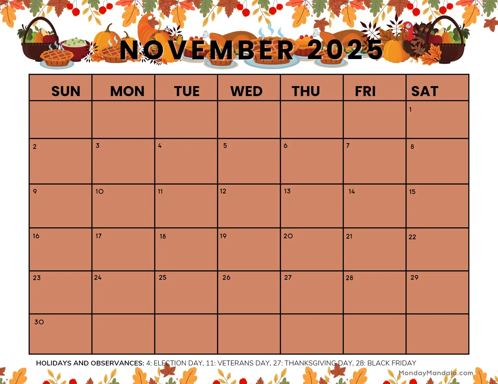 November 2025 Calendar 52 Free PDF Printables November 2025 Calendar 52 Free PDF Printables