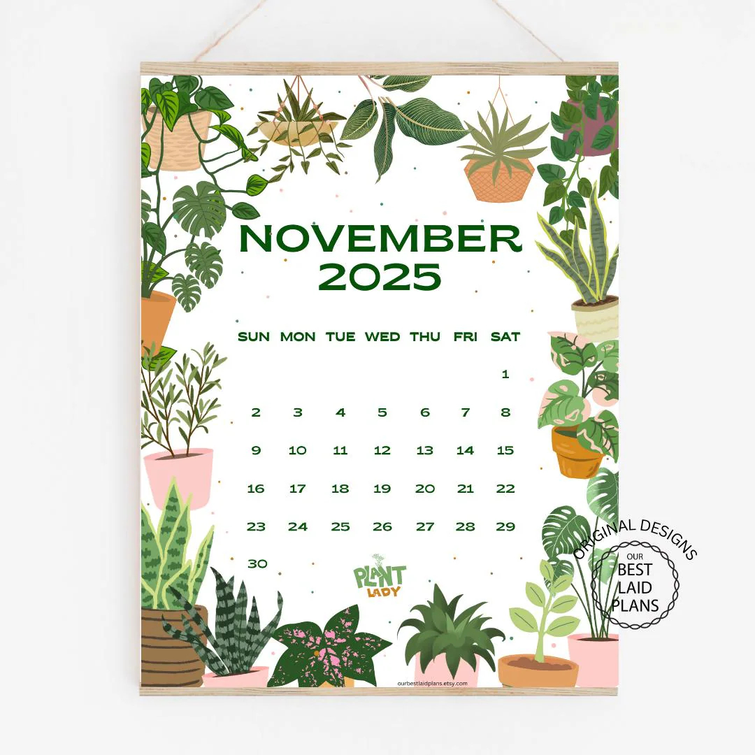 November 2025 Calendar Printable PDF November 2025 Page November 2025 Boho November Calendar 2025 Cute Calendar Nov Cal Digital Download Etsy