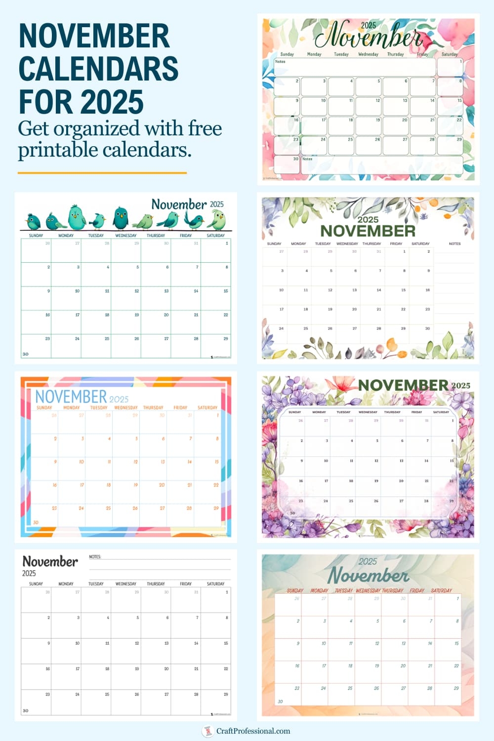 November Calendars For 2025 Get Organized With Our Free Printables November Calendars For 2025 Get Organized With Our Free Printables