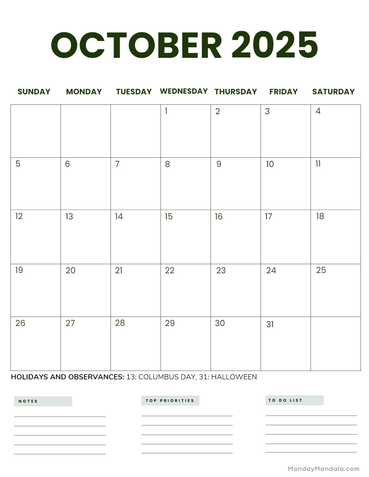 october 2025 calendar 52 free pdf printables october 2025 calendar 52 free pdf printables