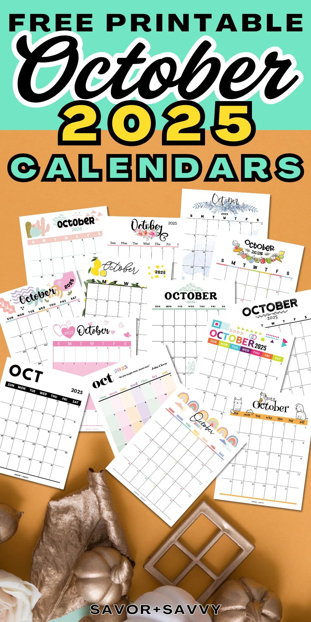 Free Printable October 2025 Calendar Template