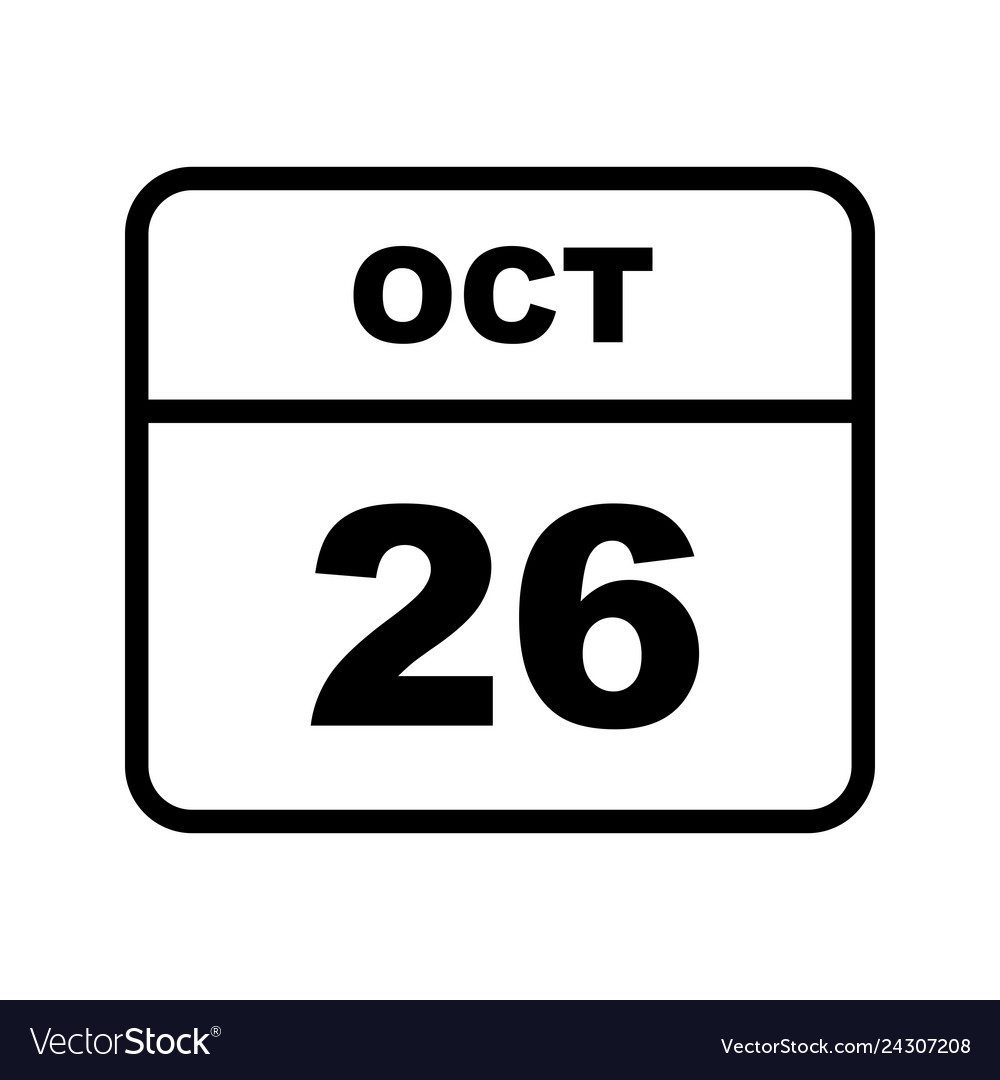 Oct 26 Printable Calendar Oct 26 Printable Calendar