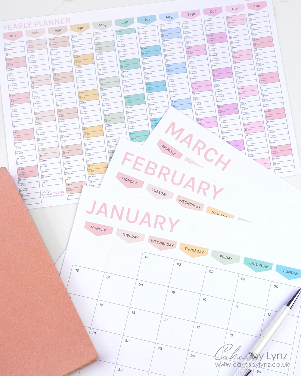 Plan Your Cakes For 2025 With This Free Printable Planner Cakes By Lynz