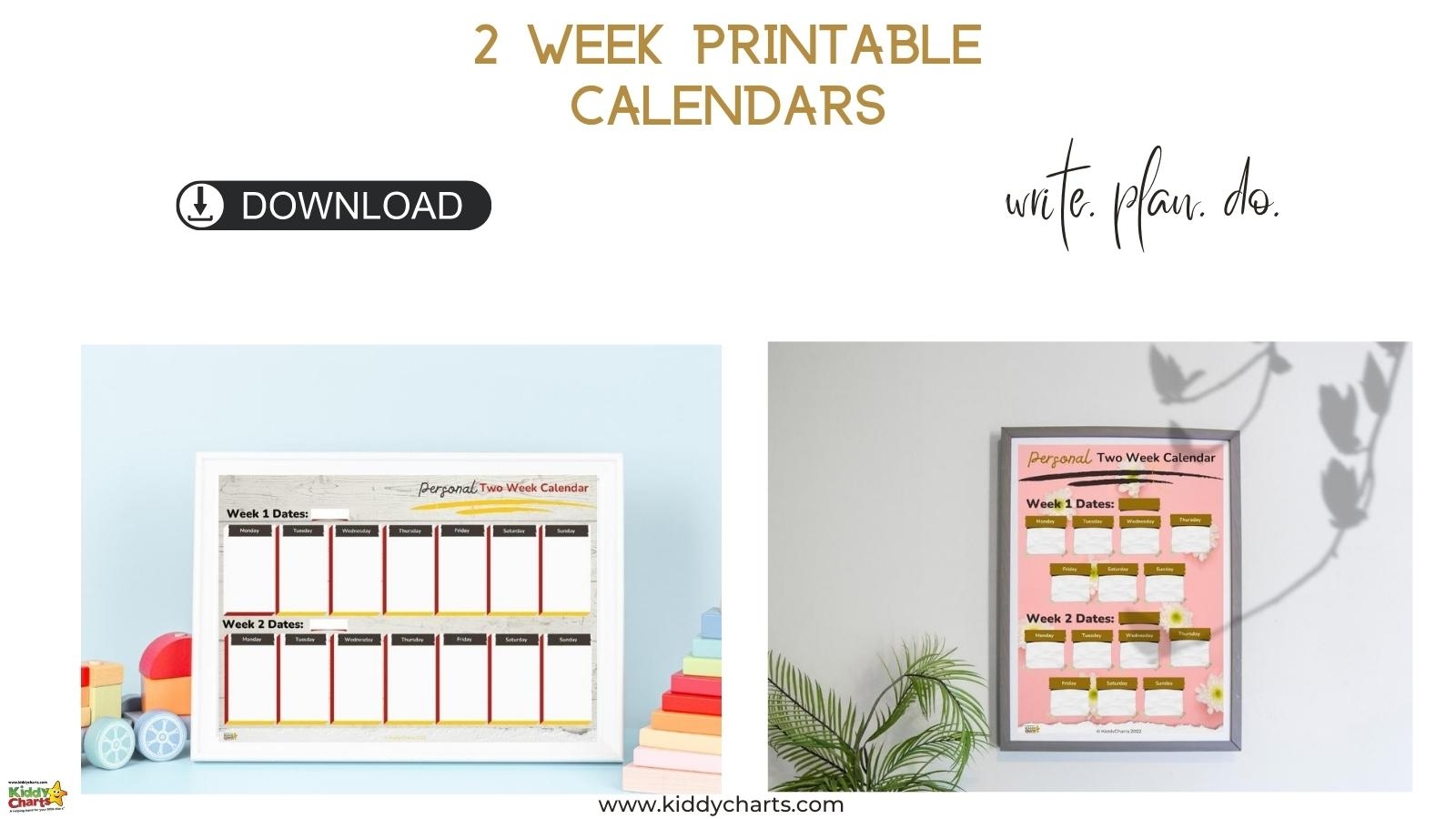 Printable 2 Week Calendar Template To Organise Your Life Printable 2 Week Calendar Template To Organise Your Life
