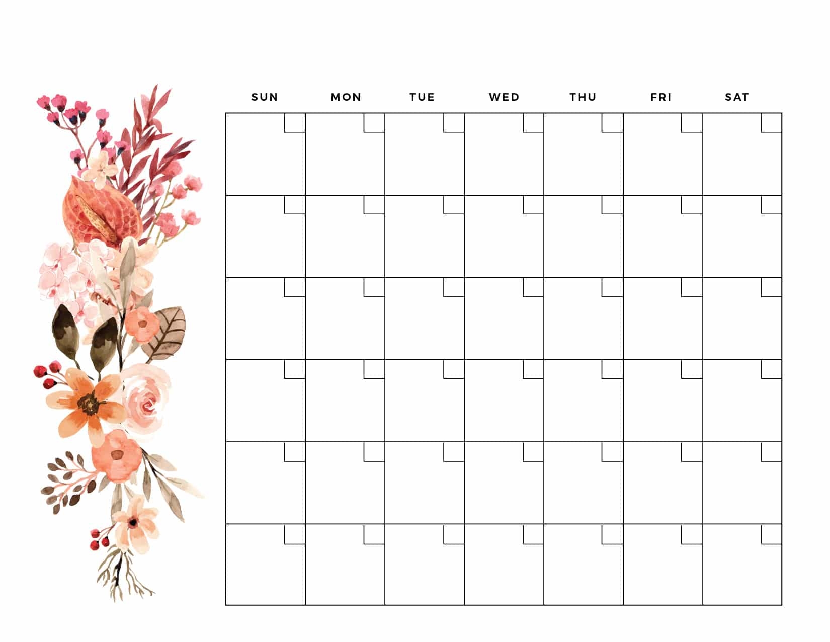 Printable Blank Calendar Templates World Of Printables