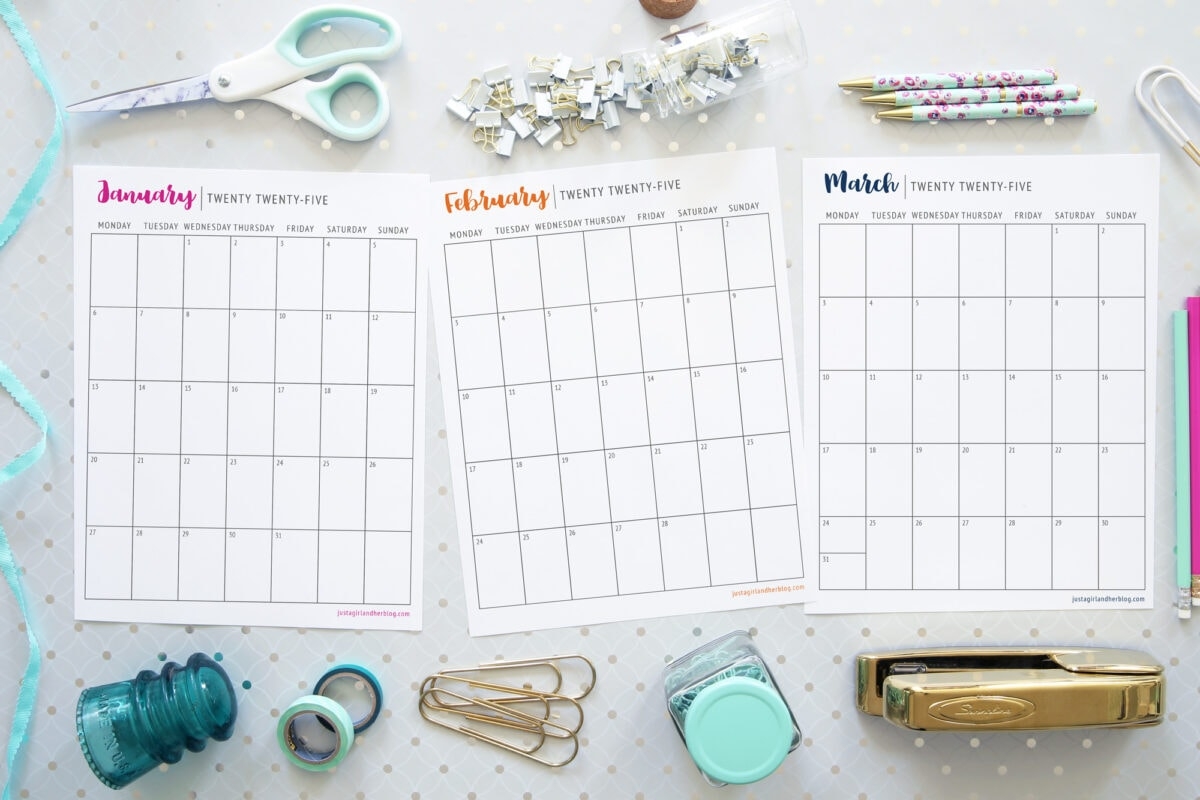 Free Printable Verticle Calendar